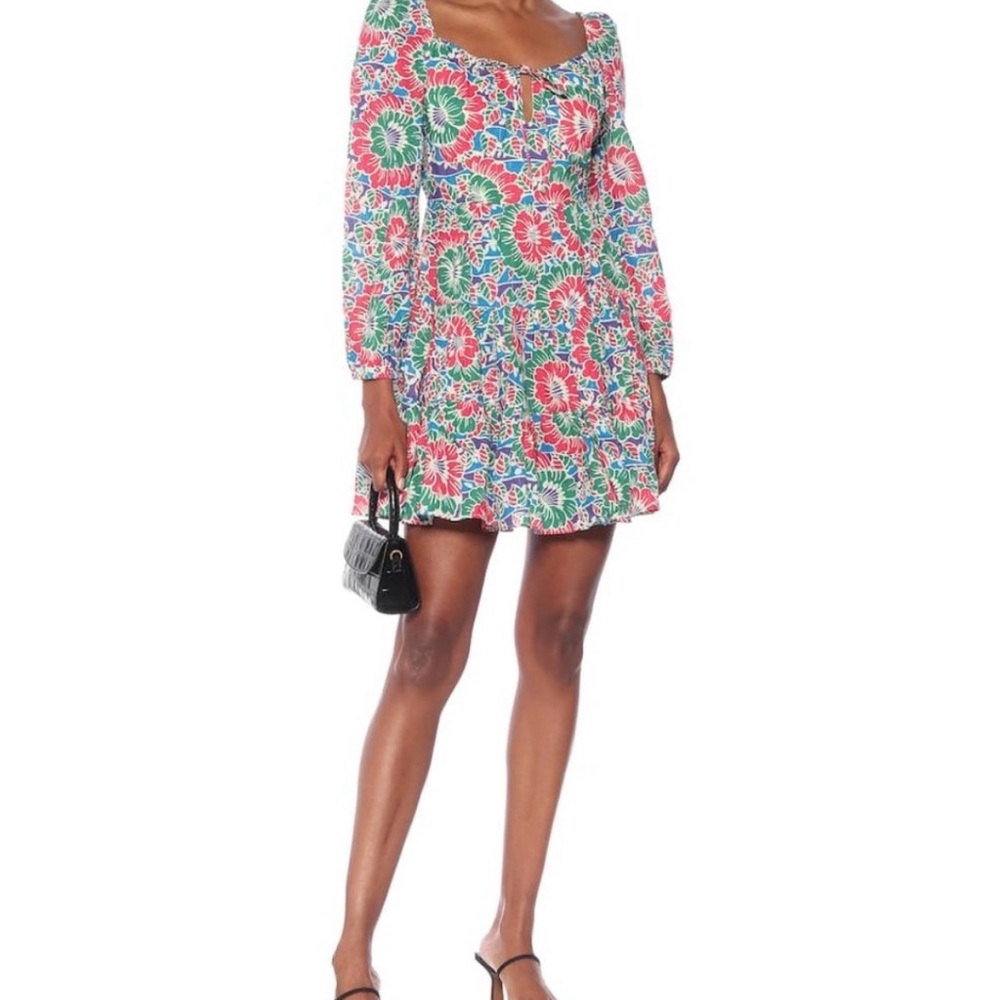 RIXO “Roxy” Colorful Floral Mini Dress